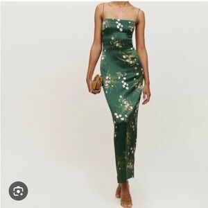 Reformation Frankie Dress in Green